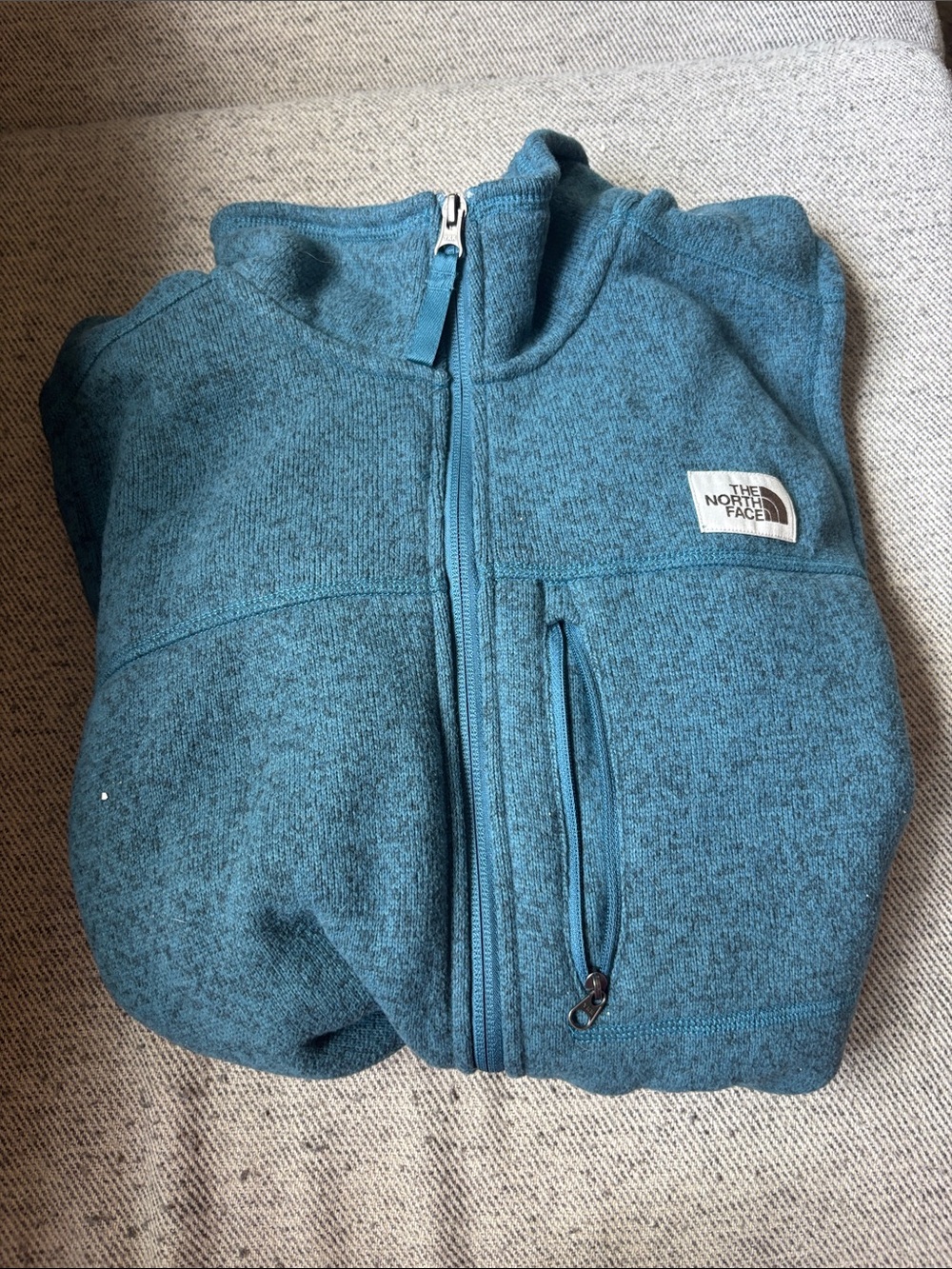 The North Face Teal Blue Full-Zip Fleece Jacket